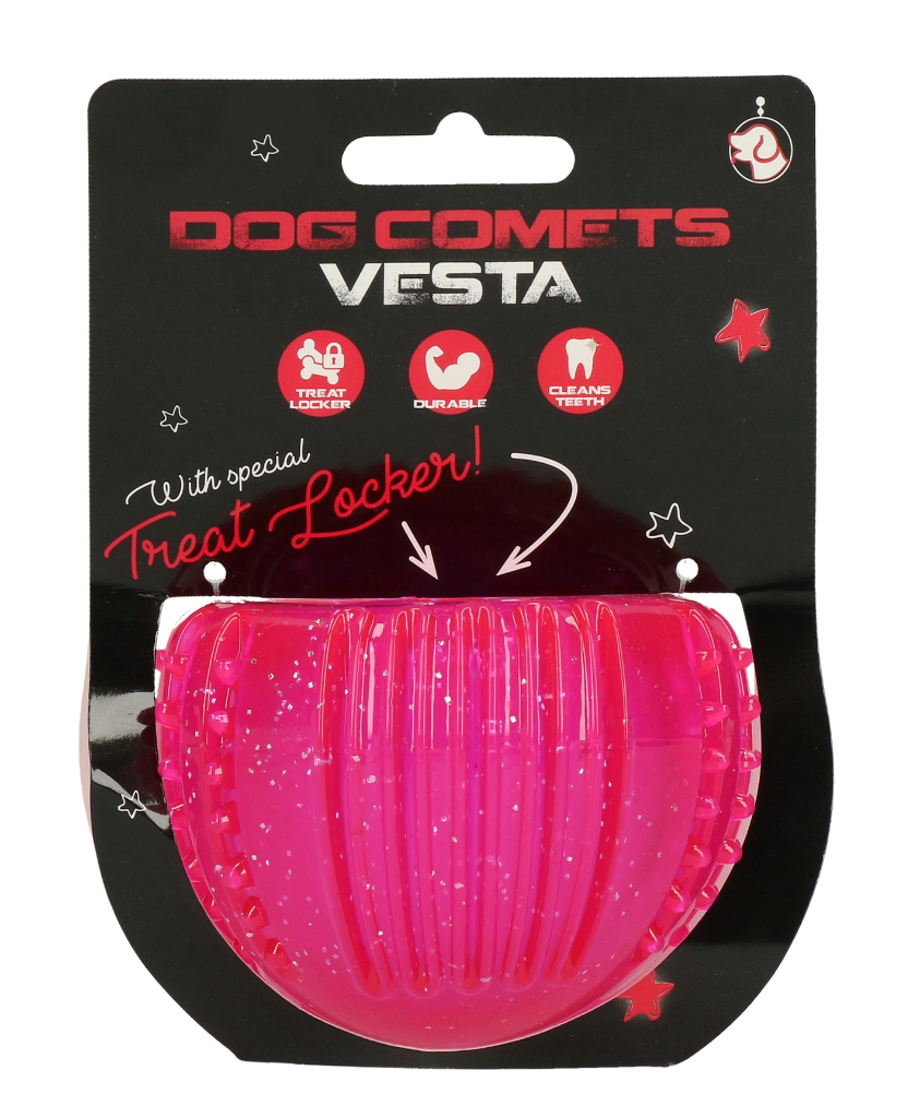 Dog Comets Vesta avec Treat Locker Rose